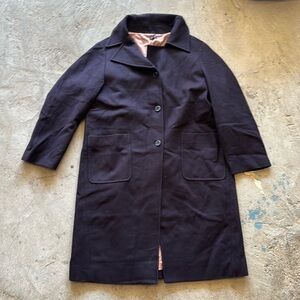 Jil Sander Navy oversized wool Peacoat